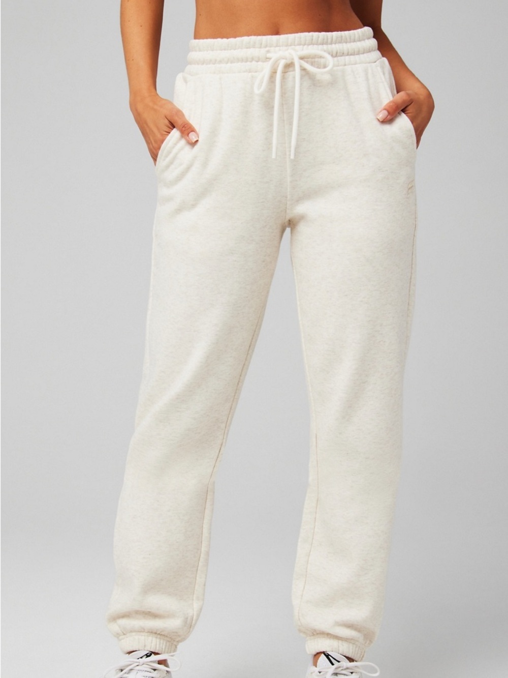 Fabletics Cozy Fleece Go To Jogger Sweatpants Size XXL Oatmeal NWT Athleisure